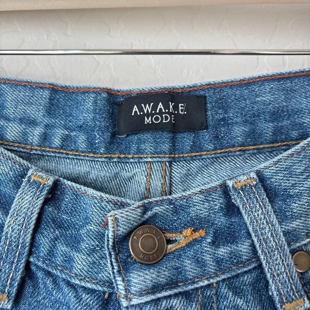 A.W.A.K.E. MODE Barrel Jeans Denim Blue Jeans Cotton Size 36 US 2 - Picture 6 of 10